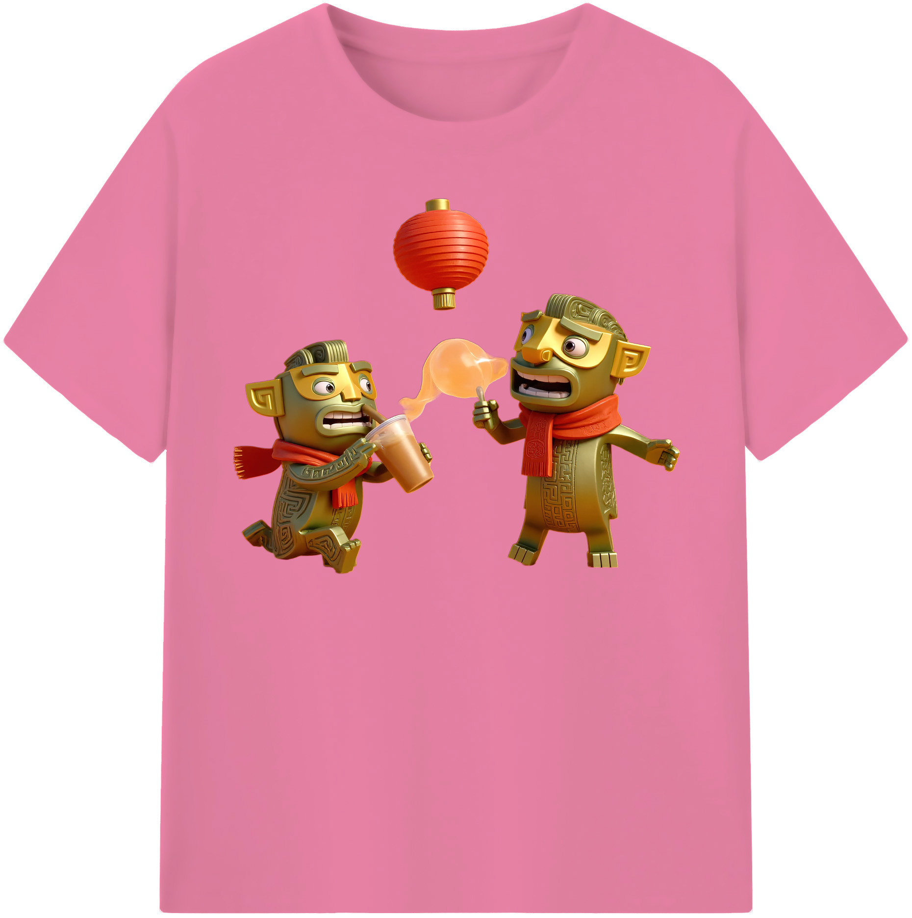 （画像用） Ne Zha 2 ナタ 魔童の大暴れ 綿100％半袖Tシャツ（フロントプリント）